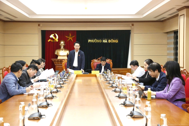 Tổ đại biểu số 10 HĐND thành phố giám sát về công tác tiếp dân, giải quyết đơn thư khiếu nại, tố cáo trên địa bàn phường Hà Đông, Yên Nghĩa- Ảnh 1.