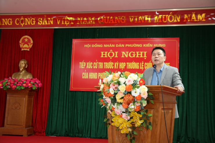 Hội đồng nhân dân phường Kiến Hưng, nhiệm kỳ 2021-2026 tổ chức tiếp xúc cử tri trước kỳ họp thường lệ cuối năm 2025- Ảnh 3.