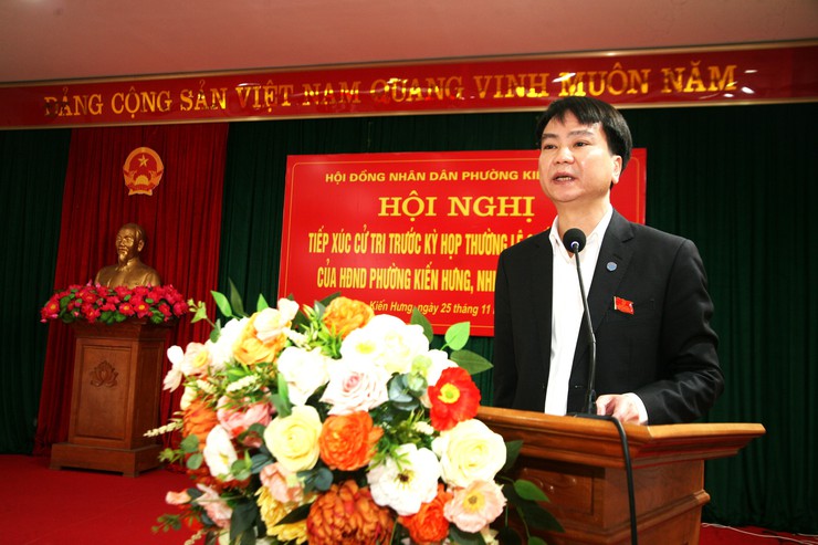 Hội đồng nhân dân phường Kiến Hưng, nhiệm kỳ 2021-2026 tổ chức tiếp xúc cử tri trước kỳ họp thường lệ cuối năm 2025- Ảnh 2.