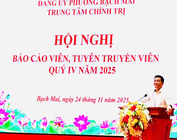 Đảng ủy phường Hai Bà Trưng phối hợp với Đảng ủy phường Bạch Mai, Vĩnh Tuy tổ chức Hội nghị Báo cáo viên, tuyên truyền viên quý IV năm 2025.

- Ảnh 2.