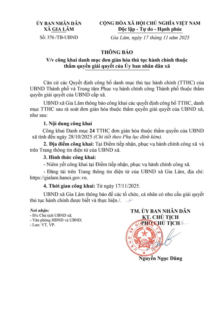 Công khai danh mục đơn giản hóa thủ tục hành chính thuộc thẩm cấp xã- Ảnh 1.