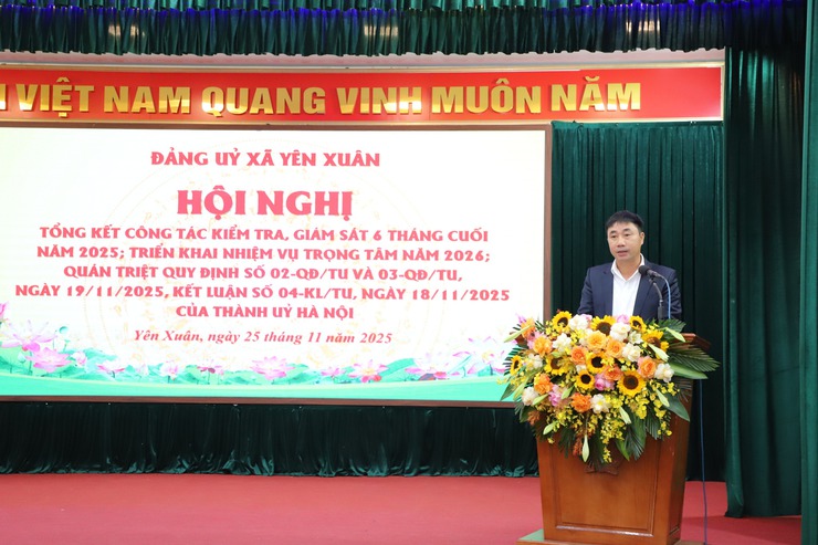 Hội nghị tổng kết công tác kiểm tra, giám sát 6 tháng cuối năm 2025; triển khai nhiệm vụ trọng tâm năm 2026; Quán triệt quy định số 02, số 03 ngày 19/11/2025, Kết luận số 04 của Thành ủy Hà Nội- Ảnh 8.