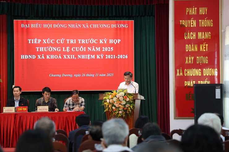 Đại biểu HĐND xã Chương Dương tiếp xúc cử tri các xã Lê Lợi (cũ), Thắng Lợi (cũ) và xã Tô Hiệu, Vạn Nhất (cũ) trước kỳ họp thường lệ cuối năm HĐND xã khoá XXII, nhiệm kỳ 2021-2026- Ảnh 5.