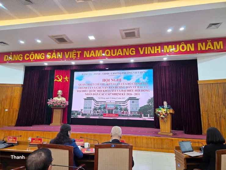 Phường Việt Hưng tổ chức hội nghị quán triệt, triển khai công tác bầu cử Đại biểu Quốc hội khóa XVI và đại biểu HĐND các cấp nhiệm kỳ 2026-2031- Ảnh 3.