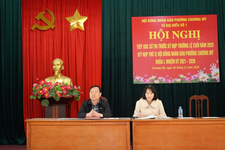 Tổ đại biểu số 01 HĐND phường Chương Mỹ tiếp xúc cử tri trước kỳ họp thường lệ cuối năm 2025- Ảnh 3.