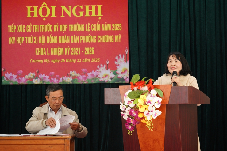 Tổ đại biểu số 01 HĐND phường Chương Mỹ tiếp xúc cử tri trước kỳ họp thường lệ cuối năm 2025- Ảnh 4.