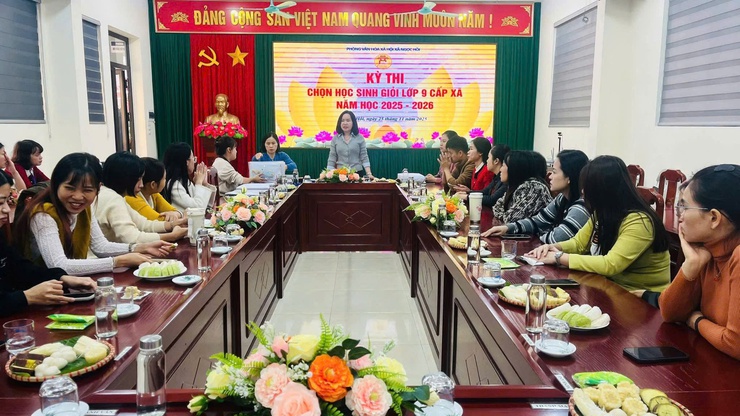 XÃ NGỌC HỒI TỔ CHỨC KỲ THI CHỌN HỌC SINH GIỎI LỚP 9 CẤP XÃ NĂM HỌC 2025-2026- Ảnh 1.