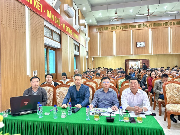 UBND xã Thư Lâm phối hợp với Ban quản lý Khu công nghệ cao và khu công nghiệp thành phố Hà Nội tổ chức hội nghị lấy ý kiến cơ quan, tổ chức, cá nhân, cộng đồng dân cư về đồ án quy hoạch- Ảnh 2.