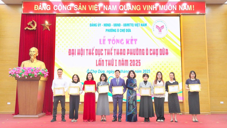 Phường Ô Chợ Dừa tổng kết Đại hội Thể dục Thể thao lần thứ I năm 2025- Ảnh 2.