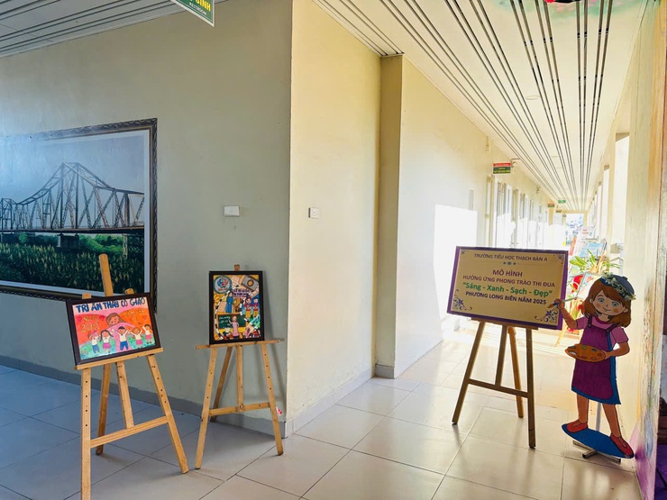 Trường Tiểu học Thạch Bàn A ra mắt mô hình “Sáng - Xanh - Sạch - Đẹp”- Ảnh 14.