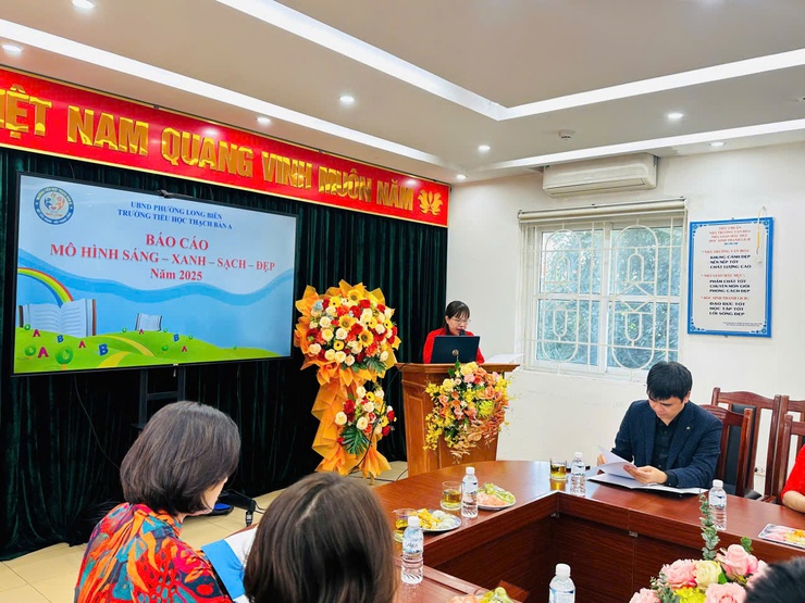 Trường Tiểu học Thạch Bàn A ra mắt mô hình “Sáng - Xanh - Sạch - Đẹp”- Ảnh 2.