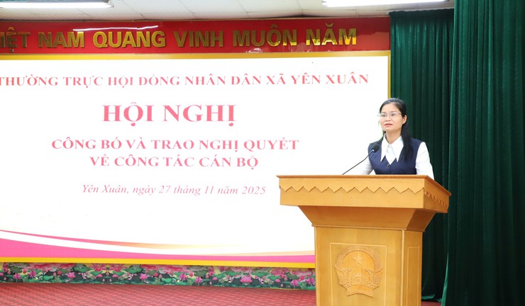 Yên Xuân: Hội nghị công bố và trao Nghị quyết về công tác cán bộ- Ảnh 6.