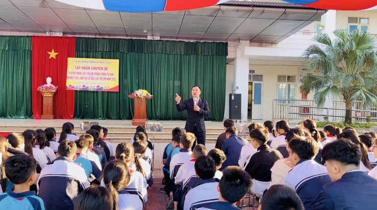 Truyền thông Luật Trẻ em, phòng chống tai nạn thương tích, xâm hại và bạo lực trẻ em tại trường TH Thọ Lộc và THCS Long Xuyên- Ảnh 4.