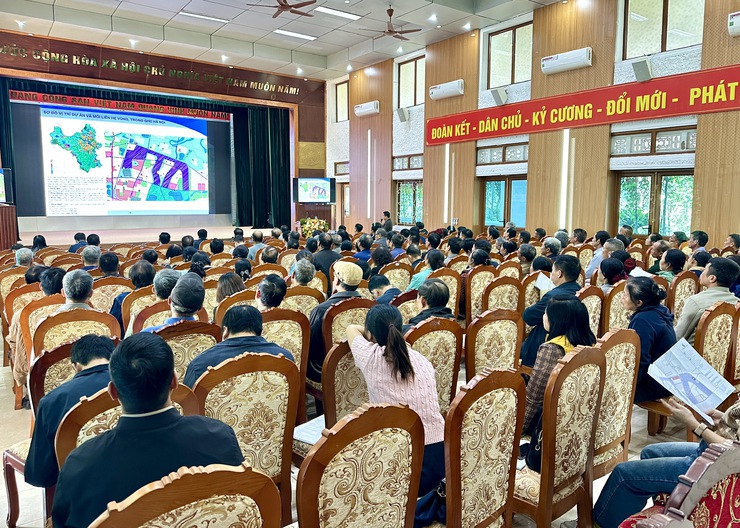 UBND xã Thư Lâm phối hợp với Ban quản lý Khu công nghệ cao và khu công nghiệp thành phố Hà Nội tổ chức hội nghị lấy ý kiến cơ quan, tổ chức, cá nhân, cộng đồng dân cư về đồ án quy hoạch- Ảnh 8.