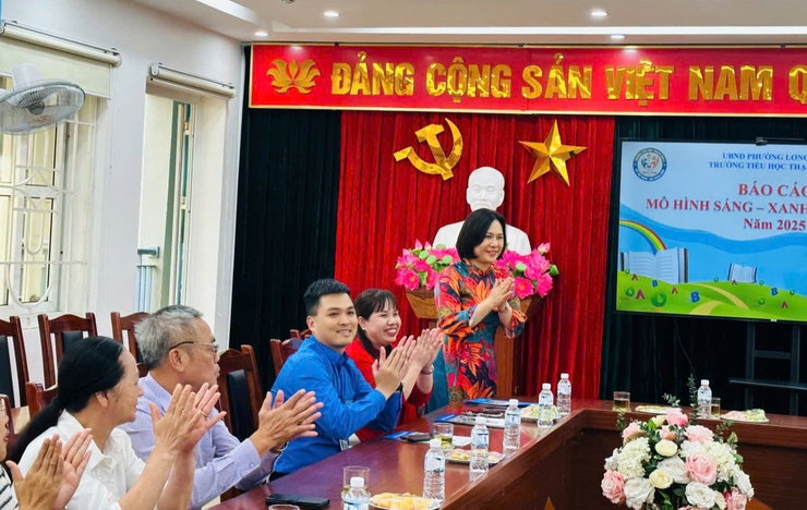 Trường Tiểu học Thạch Bàn A ra mắt mô hình “Sáng - Xanh - Sạch - Đẹp”- Ảnh 1.