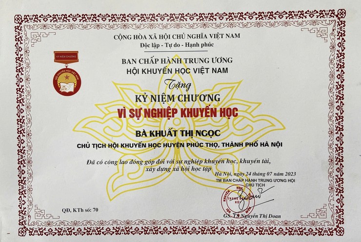 Bà Khuất Thị Ngọc, người gieo mầm tri thức, trọn đời tâm huyết với giáo dục và cộng đồng- Ảnh 5.