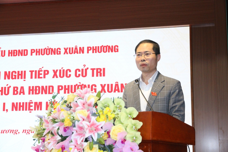 Hội nghị tiếp xúc cử tri của đại biểu HĐND Phường Xuân Phương trước kỳ họp thứ ba kỳ họp cuối năm 2025 HĐND khoá l, nhiệm kỳ 2021-2026.- Ảnh 15.