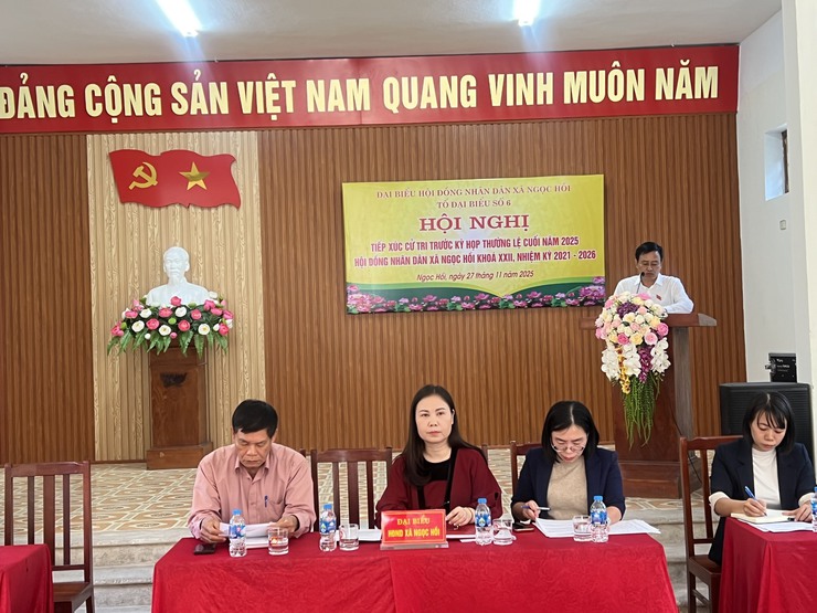 Lắng nghe ý kiến Nhân dân: Hội nghị Tiếp xúc Cử tri Trước Kỳ họp Thứ ba của HĐND xã Ngọc Hồi- Ảnh 2.