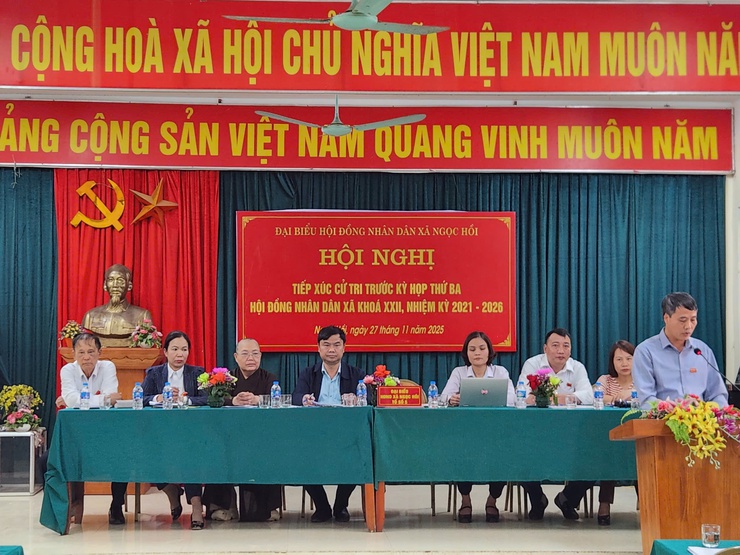 Lắng nghe ý kiến Nhân dân: Hội nghị Tiếp xúc Cử tri Trước Kỳ họp Thứ ba của HĐND xã Ngọc Hồi- Ảnh 3.