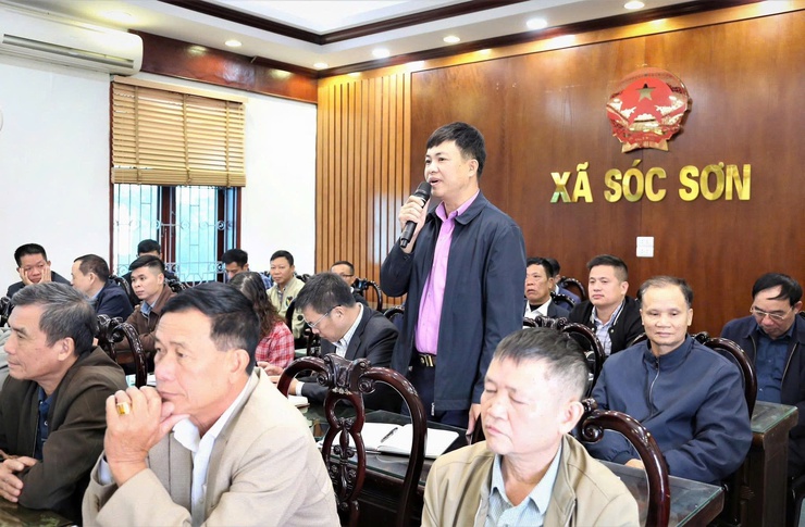 CHỦ TỊCH UBND XÃ SÓC SƠN ÔNG PHẠM QUANG NGỌC LÀM VIỆC VỚI CÁC THÔN, KHU, TỔ DÂN PHỐ- Ảnh 5.