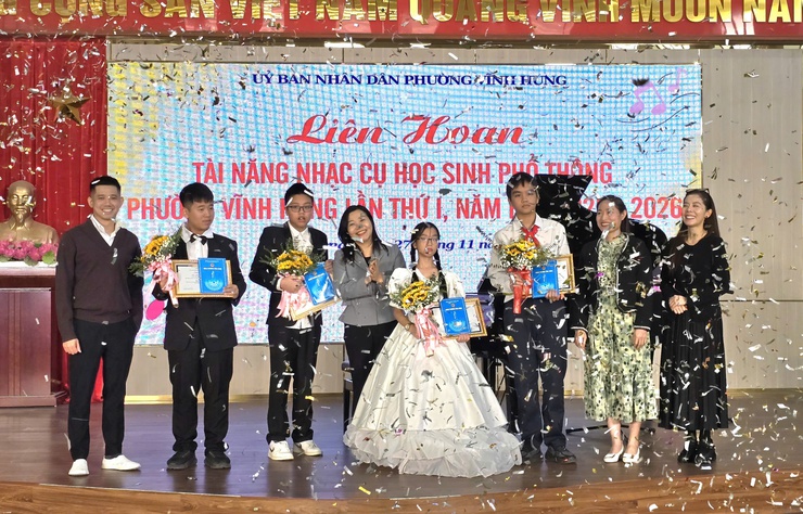 Phường Vĩnh Hưng tìm kiếm tài năng nhạc cụ học sinh phổ thông lần thứ I- Ảnh 5.