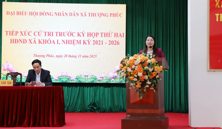 Tổ đại biểu số 5 HĐND xã Thượng Phúc do đồng chí Nguyễn Thị Mai - UVTV, Trưởng Ban xây dựng Đảng làm tổ trưởng tiếp xúc cử tri trước kỳ họp thứ 2 HĐND xã khóa I, nhiệm kỳ 2021 - 2026- Ảnh 5.