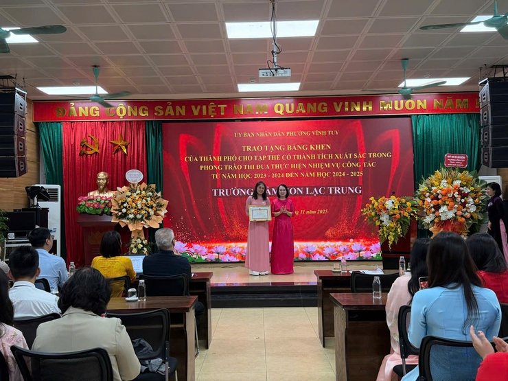 Phường Vĩnh Tuy phát động phong trào thi đua Dạy tốt-Học tốt nhân Kỷ niệm 43 năm Ngày Nhà giáo Việt Nam, trao tặng Bằng khen Thành phố cho tập thể có thành tích xuất sắc và khen thưởng các tập thể, cá nhân có thành tích trong Ngành GDĐT- Ảnh 3.