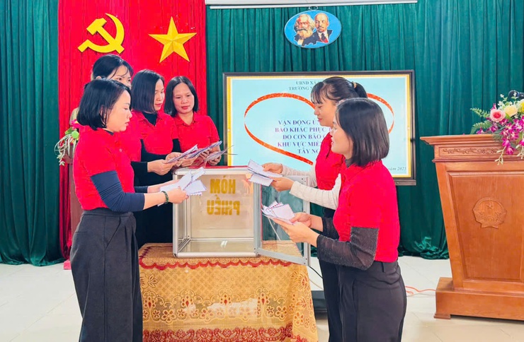 Trường Mầm non Sơn Đông chia sẻ cùng nhân dân miền Trung – Tây Nguyên- Ảnh 1.