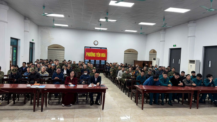 Hội nghị tập huấn kỹ năng cơ bản trong công tác phòng chống thiên tai và tìm kiếm cứu nạn trên địa bàn phường Yên Hòa năm 2025- Ảnh 1.