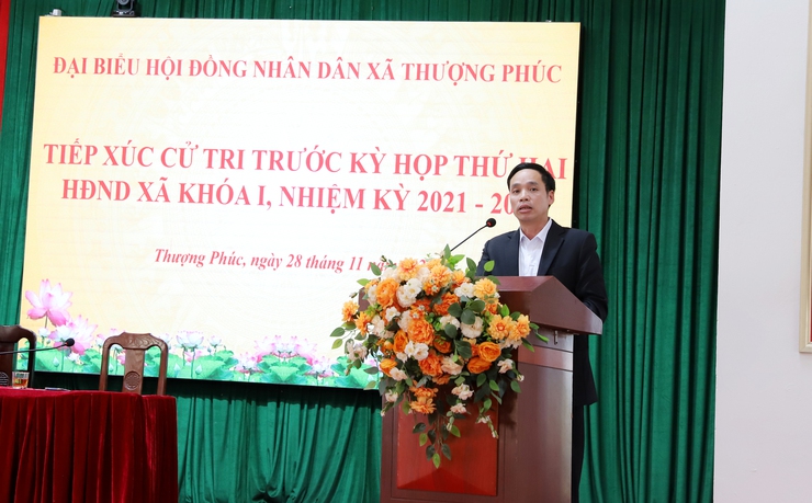 Tổ đại biểu số 5 HĐND xã Thượng Phúc do đồng chí Nguyễn Thị Mai - UVTV, Trưởng Ban xây dựng Đảng làm tổ trưởng tiếp xúc cử tri trước kỳ họp thứ 2 HĐND xã khóa I, nhiệm kỳ 2021 - 2026- Ảnh 1.