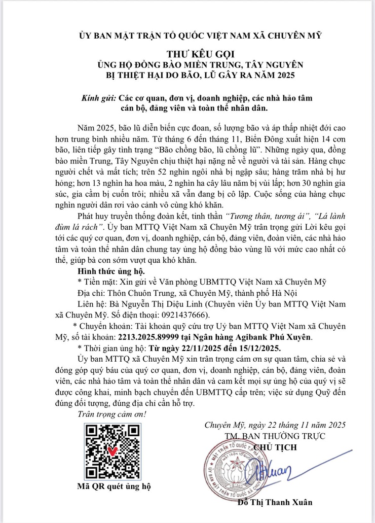 Chuyên Mỹ hướng về miền Trung, Tây Nguyên lan tỏa những tấm lòng nhân án- Ảnh 4.