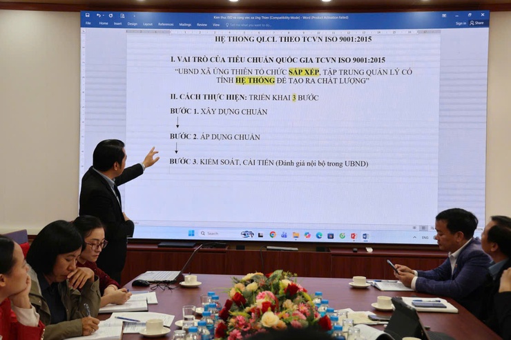 Xã Ứng Thiên tổ chức tập huấn triển khai hệ thống quản lý chất lượng theo TCVN ISO 9001:2015- Ảnh 5.