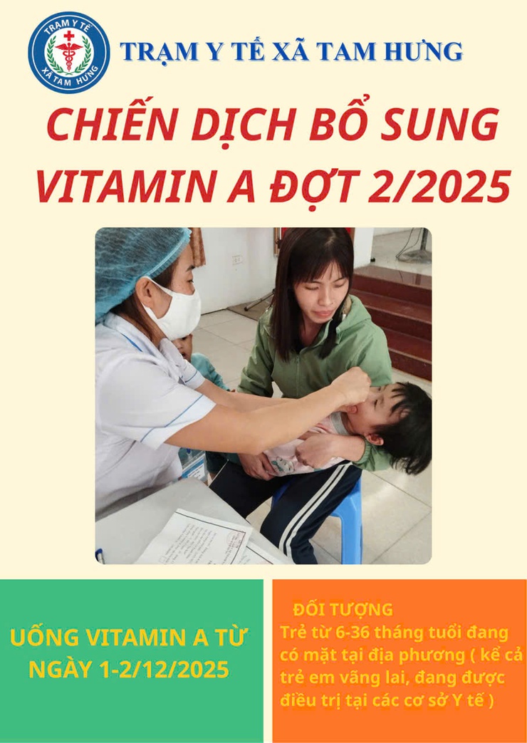Tam Hưng chuẩn bị Chiến dịch bổ sung Vitamin A đợt 2 cho trẻ em năm 2025- Ảnh 1.