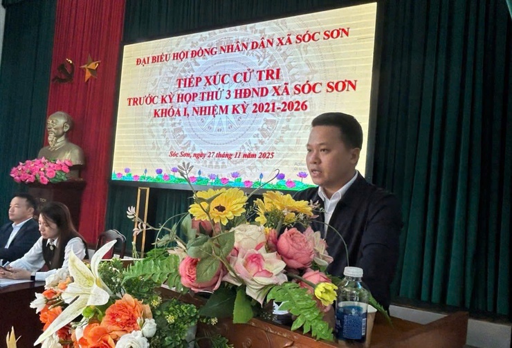 TỔ ĐẠI BIỂU ĐƠN VỊ BẦU CỬ SỐ 04 XÃ SÓC SƠN TIẾP XÚC CỬ TRI TRƯỚC KỲ HỌP THỨ 3 HĐND XÃ KHÓA I- Ảnh 6.