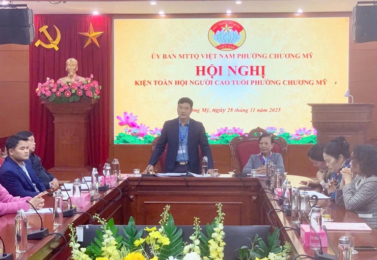 Phường Chương Mỹ kiện toàn Hội Người cao tuổi sau sáp nhập- Ảnh 1.