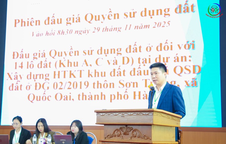 Xã Quốc Oai tổ chức thành công phiên đấu giá quyền sử dụng đất đầu tiên sau sáp nhập chính quyền địa phương 2 cấp- Ảnh 3.