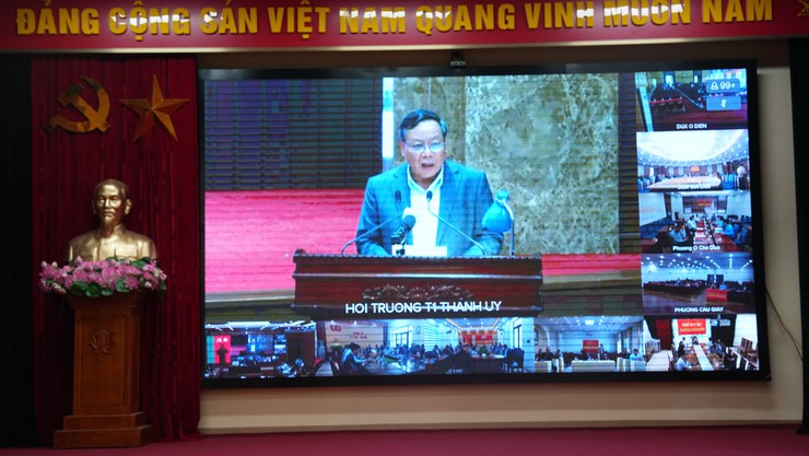 Xã Dương Hoà dự hội nghị trực tuyến của Thành uỷ Hà Nội về triển khai công tác bầu cử đại biểu Quốc hội khóa XVI và đại biểu HĐND các cấp nhiệm kỳ 2026-2031 - Ảnh 4.