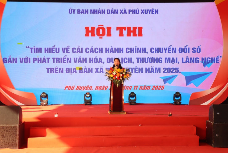 Cuộc thi “Tìm hiểu về Cải cách hành chính, Chuyển đổi số gắn với phát triển văn hóa, du lịch, thương mại, làng nghề” trên địa bàn xã Phú Xuyên.- Ảnh 1.