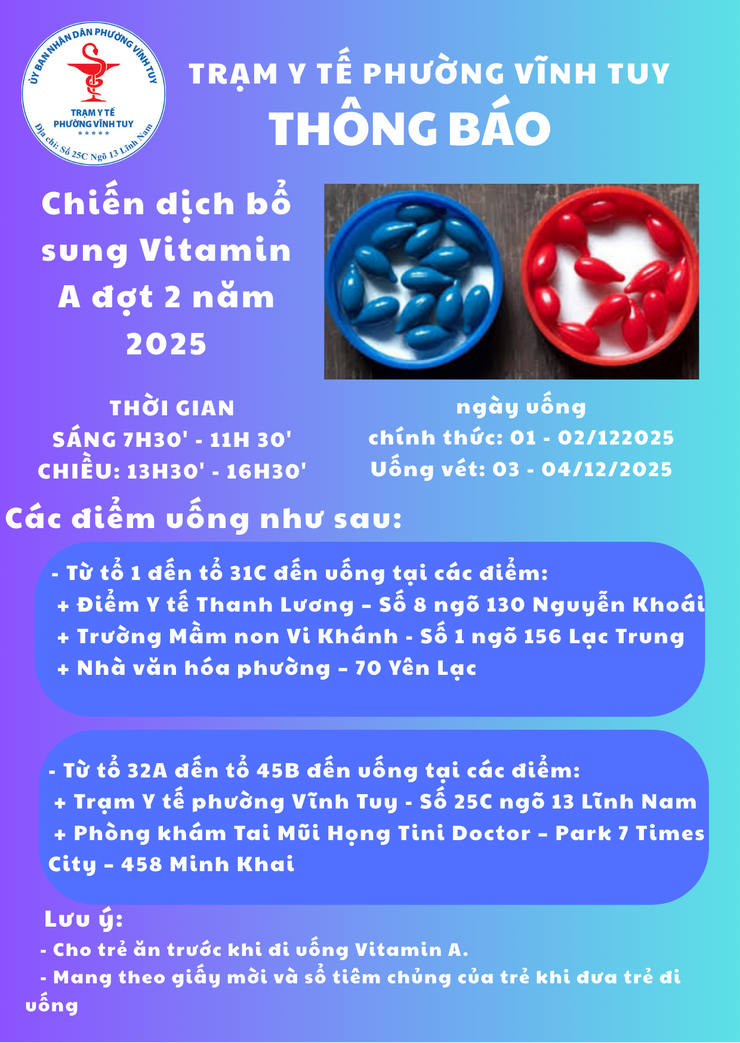 Chiến dịch bổ sung Vitamin A đợt 2 năm 2025- Ảnh 1.