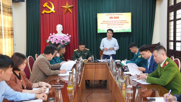 Hội nghị thông qua kết quả khám sơ tuyển nghĩa vụ Quân sự, bình cử công dân đủ điều kiện khám sức khoẻ nghĩa vụ Quân sự năm 2026- Ảnh 2.