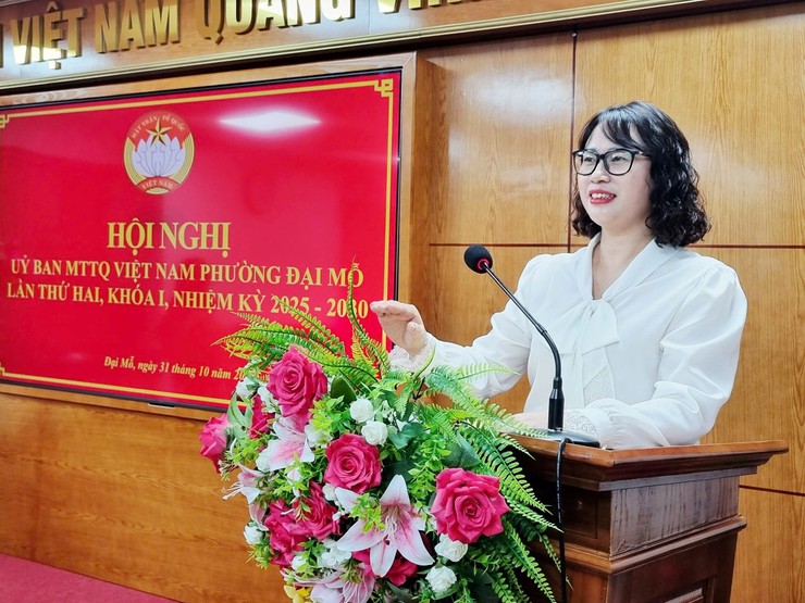 Hội nghị lần thứ 2 Ban Thường trực Ủy ban Mặt trận Tổ quốc Việt Nam phường Đại Mỗ khóa I, nhiệm kỳ 2025-2030- Ảnh 2.