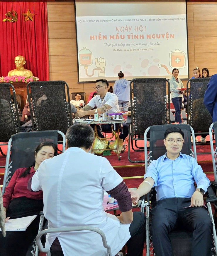 XÃ ĐA PHÚC - NGÀY HỘI HIẾN MÁU TÌNH NGUYỆN NĂM 2025- Ảnh 3.