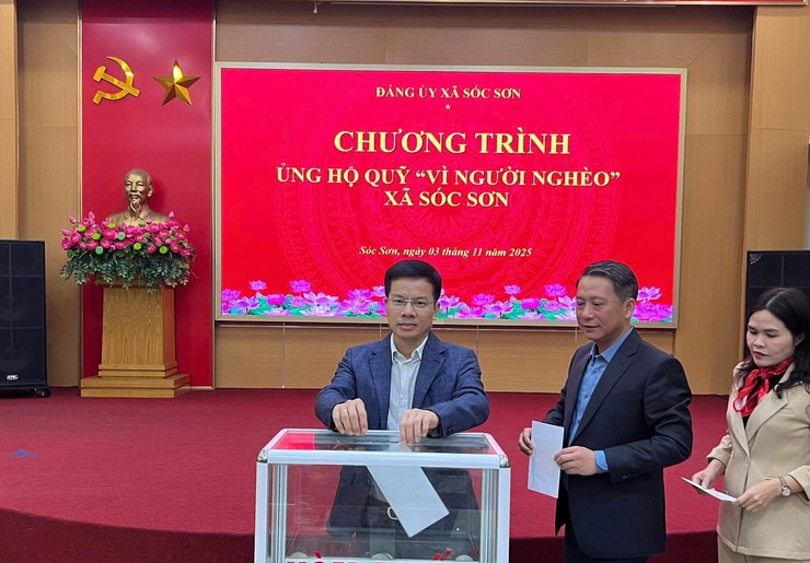 ĐẢNG ỦY CÁC CƠ QUAN ĐẢNG XÃ SÓC SƠN TỔ CHỨC LỄ CHÀO CỜ, ỦNG HỘ QUỸ “VÌ NGƯỜI NGHÈO” VÀ TRIỂN KHAI NHIỆM VỤ THÁNG 11- Ảnh 3.