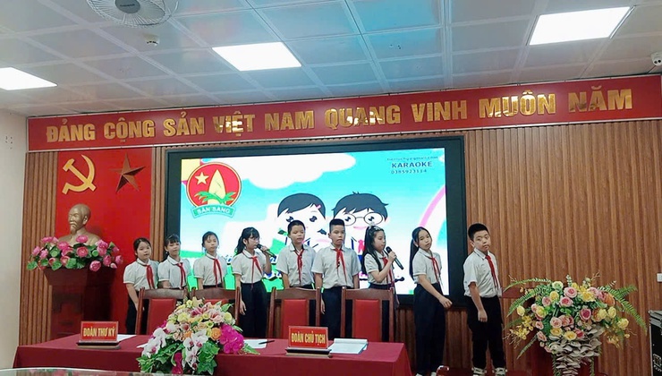 XÃ THANH TRÌ CHỈ ĐẠO TỔ CHỨC THÀNH CÔNG ĐẠI HỘI LIÊN ĐỘI CÁC TRƯỜNG TIỂU HỌC, THCS TRÊN ĐỊA BÀN- Ảnh 2.