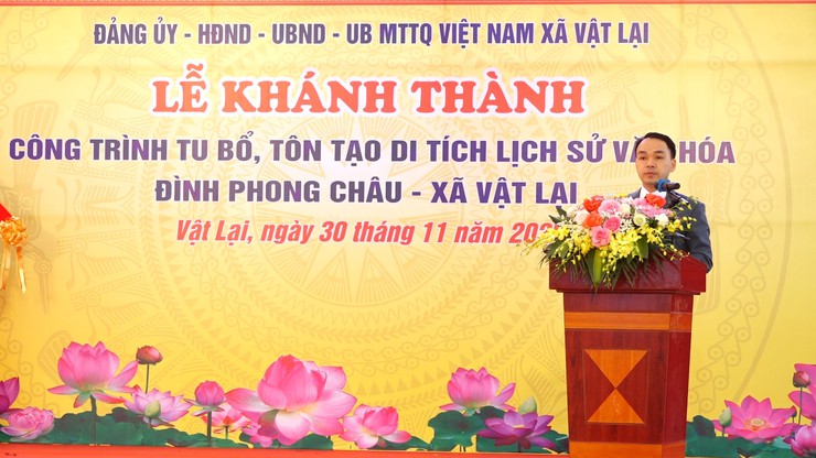 Lễ khánh thành công trình tu bổ, tôn tạo di tích lịch sử văn hóa Đình Phong Châu- Ảnh 1.