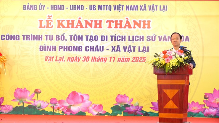 Lễ khánh thành công trình tu bổ, tôn tạo di tích lịch sử văn hóa Đình Phong Châu- Ảnh 7.