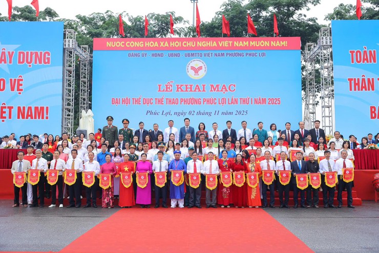 Đại hội Thể dục Thể thao phường Phúc Lợi lần thứ I năm 2025 - Đoàn kết, đổi mới, vì hạnh phúc Nhân dân- Ảnh 4.