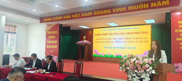 PHIÊN HỌP THƯỜNG KỲ UBND PHƯỜNG ĐÔNG NGẠC THÁNG 11/2025- Ảnh 1.