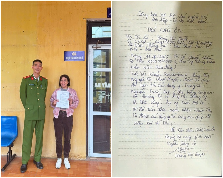 Công an xã Quảng Bị: Hỗ trợ người dân trao trả hơn 2 tỷ đồng chuyển nhầm- Ảnh 2.