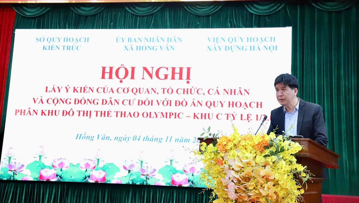 HỘI NGHỊ LẤY Ý KIẾN CỦA CƠ QUAN, TỔ CHỨC, CỘNG ĐỒNG DÂN CƯ ĐỐI VỚI ĐỒ ÁN QUY HOẠCH PHÂN KHU ĐÔ THỊ THỂ THAO OLYMPIC - KHU C TỶ LỆ 1/2.000- Ảnh 7.